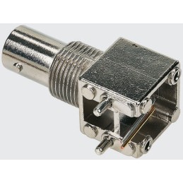 1 pcs - Amphenol, jack PCB Mount BNC Connector, 75Ω, Through Hole Termination, Right Angle Body