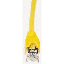 1 pcs - Brand-Rex Cat5e Straight Male RJ45 to Straight Male RJ45 Ethernet Cable, U/UTP, Yellow LSZH Sheath, 1m