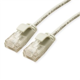 1 pcs - Roline Cat6a Straight Male RJ45 to Straight Male RJ45 Ethernet Cable, UTP, Grey LSZH Sheath, 1.5m