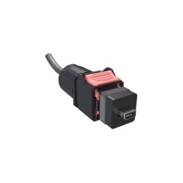 1 pcs - Amphenol ICC Cat6a ix Industrial to Unterminated Ethernet Cable, Shielded, Black, 1m