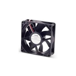 1 pcs : 08025SS-12N-AT-D0 - DC Fans DC Tubeaxial Fan, 80x80x25mm, 12VDC, 41.3CFM, Rib Mount, Sleeve, 3 Wire, Tach