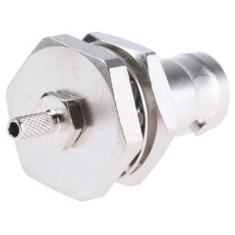 1 pcs - Telegartner, jack Panel Mount BNC Connector, 50Ω, Crimp Termination, Straight Body