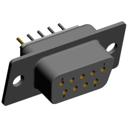 1 pcs - Norcomp SEAL-D 9 Way Through Hole D-sub Connector Socket, 2.769mm Pitch