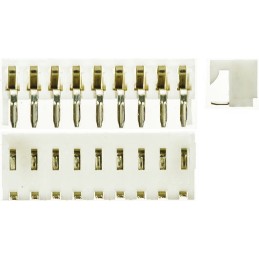 5 pcs - Molex KK 254 Series Right Angle Through Hole Mount PCB Socket, 9-Contact, 1-Row, 2.54mm Pitch, Solder Termination