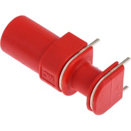 1 pcs - Staubli Red Female Banana Socket, 4 mm Connector, Solder Termination, 24A, 1000V, Gold Plating
