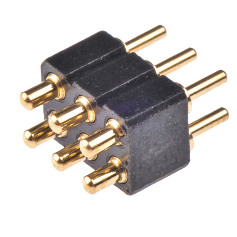 1 pcs - Preci-Dip Straight Through Hole Spring Loaded Connector, 6 Contact(s), 2.54mm Pitch, 2 Row(s), Shrouded