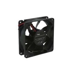 1 pcs : 08025SA-24R-AA-D0 - DC Fans Tubeaxial Fan, 80x80x25mm, 24VDC, 53.3CFM, Rib Mount, Ball Bearing, Lead Wires