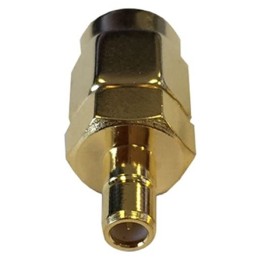 1 pcs - RF Solutions Straight 50Ω RF Adapter SMB Plug to SMA Plug