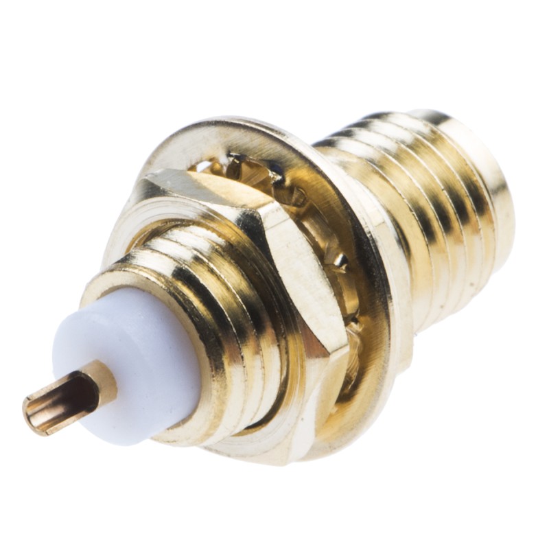 1 pcs - RS PRO, jack Panel Mount SMA Connector, 50Ω, Solder Termination, Straight Body