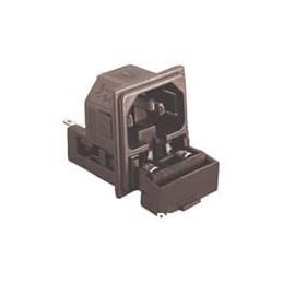 1 pcs : PF0033/10/63 - AC Power Entry Modules Snap Fit IEC Twin Fused Inlet