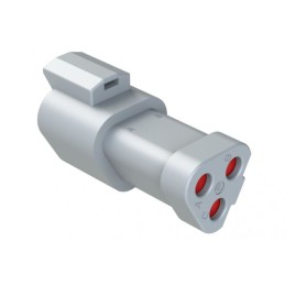 100 pcs - Amphenol Industrial, AT Cable connector Plug 3 Way, Crimp Termination