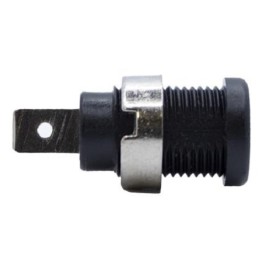 1 pcs - Mueller Electric Black Plug Banana Connectors, 4 mm Connector, Solder Lug Termination, 35A, 1kV, Nickel Plating