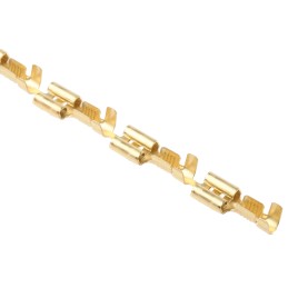 100 pcs - TE Connectivity FASTON .250 Uninsulated Female Spade Connector, Receptacle, 6.35 x 0.81mm Tab Size, 1mm² to 2.5mm²