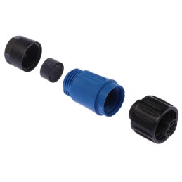 1 pcs - Amphenol Circular Connector, 3 + PE Contacts, Cable Mount, Socket, Female, IP65, IP67, Ecomate Series