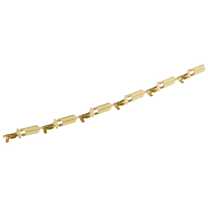 100 pcs - TE Connectivity FASTON .250 Uninsulated Male Spade Connector, Tab, 6.35 x 0.8mm Tab Size, 0.5mm² to 2.27mm²