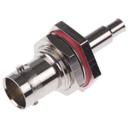 1 pcs - Amphenol, jack Panel Mount BNC Connector, 75Ω, Crimp Termination, Straight Body