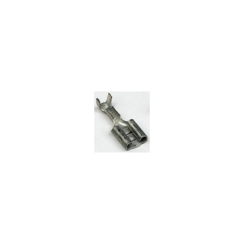 100 pcs - TE Connectivity FASTON .110 Uninsulated Female Spade Connector, Receptacle, 2.79 x 0.51mm Tab Size, 0.3mm² to 0.6mm²