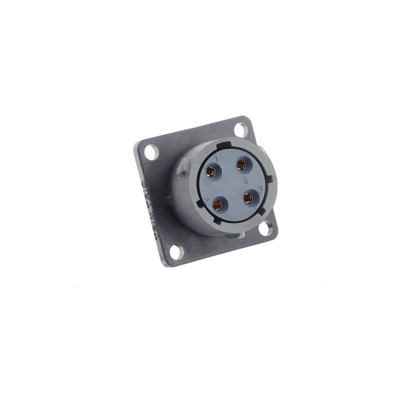 1 pcs - Souriau Circular Connector, 4 Contacts, Cable Mount, Socket