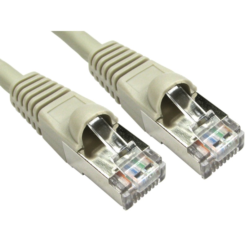 1 pcs - RS PRO Cat6a Straight Male RJ45 to Straight Male RJ45 Ethernet Cable, S/FTP, Grey LSZH Sheath, 2m, Low Smoke Zero