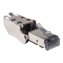 1 pcs - CAE Multimedia Connect RJ45 Series Male RJ45 Connector, Tool-less Cable Mounting, Cat6a, 360° Shield