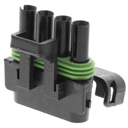 1 pcs - Delphi, Weather-Pack Automotive Connector Socket 4 Way, Crimp Termination