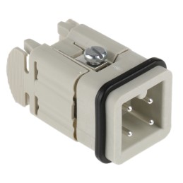 1 pcs - Epic Contact Heavy Duty Power Connector Insert, 10A, Male, H-A Series, 3 Contacts