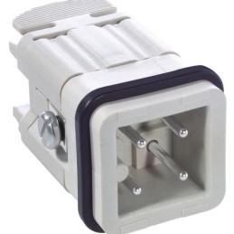 1 pcs - Epic Contact Heavy Duty Power Connector Insert, 10A, Male, H-A Series, 3 Contacts