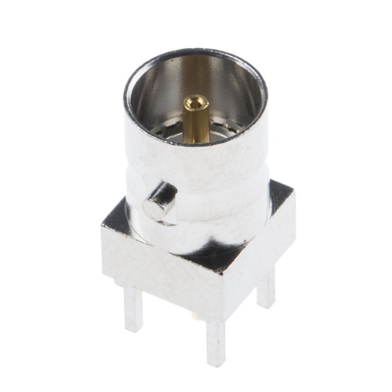 1 pcs - RS PRO, jack PCB Mount BNC Connector, 75Ω, Through Hole Termination, Straight Body