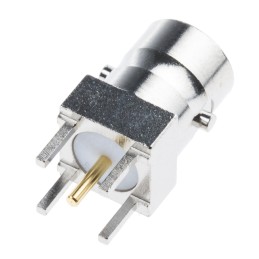 1 pcs - RS PRO, jack PCB Mount BNC Connector, 75Ω, Through Hole Termination, Straight Body
