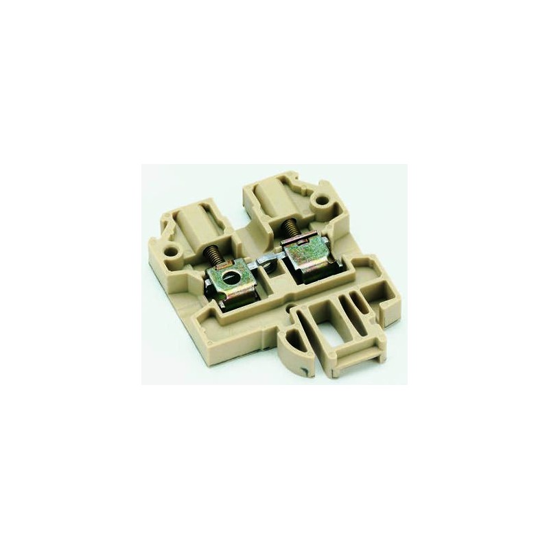 100 pcs - Weidmuller SAK Series Brown Modular Terminal Block, 6mm², Single-Level, Screw Termination, ATEX