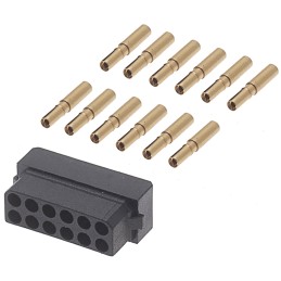 20 pcs - HARWIN Datamate Connector Kit Containing 12 way DIL Female Shell, Crimps