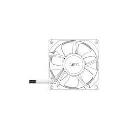 1 pcs : QFR0812UH-CX14 - DC Fans Fan, 80x25mm, 12VDC, 70.24CFM, 6.6W, Ball, 4Leads, Lock Rotor Sensor, Tach/PWM