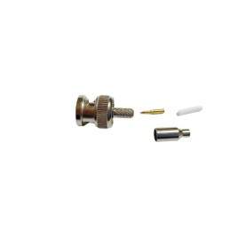 100 pcs - RS PRO, Plug Cable Mount BNC Connector, 50Ω, Crimp Termination, Straight Body