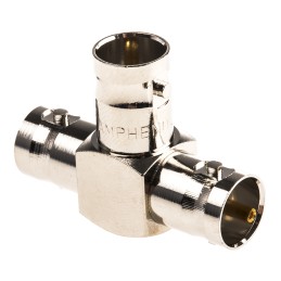 1 pcs - Amphenol Tee 75Ω RF Adapter BNC Socket to BNC Socket 1GHz