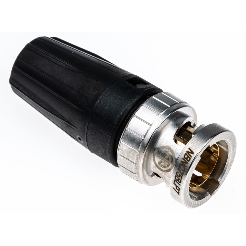 1 pcs - Neutrik, Plug Cable Mount BNC Connector, 75Ω, Crimp Termination, Straight Body