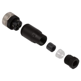 1 pcs - Phoenix Contact Circular Connector, 4 Contacts, Cable Mount, M12 Connector, Socket, Female, IP67, SACC Series