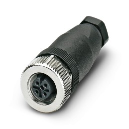 1 pcs - Phoenix Contact Circular Connector, 4 Contacts, Cable Mount, M12 Connector, Socket, Female, IP67, SACC Series