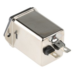 1 pcs - Schaffner 6A, 250 V ac Male Panel Mount IEC Inlet Filter FN9260B-6-06, Faston 2 Fuse