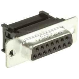 1 pcs - Amphenol ICC DFR 15 Way Right Angle Cable Mount D-sub Connector Socket, 2.74mm Pitch