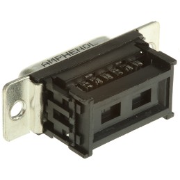 1 pcs - Amphenol ICC DFR 15 Way Right Angle Cable Mount D-sub Connector Socket, 2.74mm Pitch