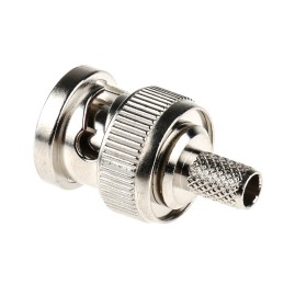 1 pcs - RS PRO, Plug Cable Mount BNC Connector, 50Ω, Crimp Termination, Straight Body