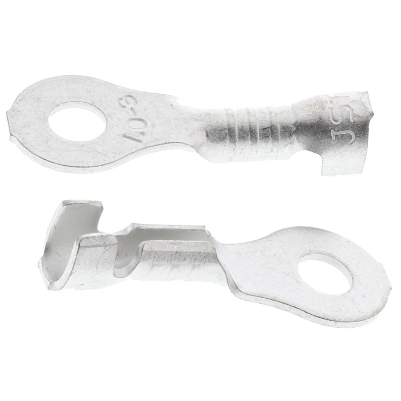 100 pcs - JST, LRB Uninsulated Ring Terminal, M3 Stud Size, 0.5mm² to 1mm² Wire Size