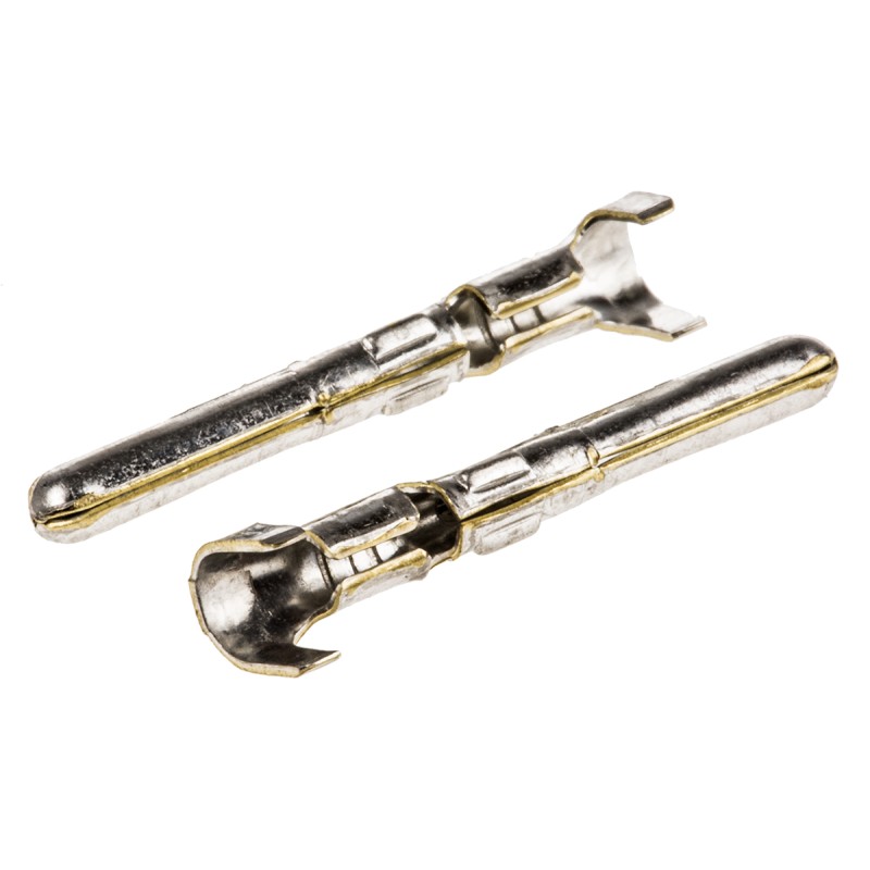100 pcs - TE Connectivity Commercial MATE-N-LOK Series Male Crimp Terminal, 20AWG Min, 17AWG Max