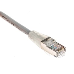 1 pcs - RS PRO Cat5e Male RJ45 to Male RJ45 Ethernet Cable, F/UTP, Grey PVC Sheath, 0.5m