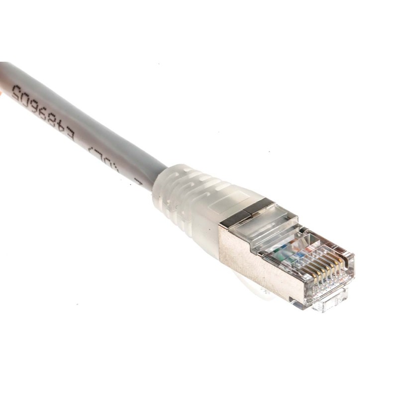 1 pcs - RS PRO Cat5e Male RJ45 to Male RJ45 Ethernet Cable, F/UTP, Grey PVC Sheath, 0.5m