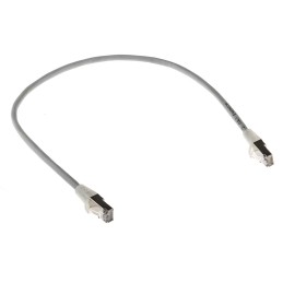 1 pcs - RS PRO Cat5e Male RJ45 to Male RJ45 Ethernet Cable, F/UTP, Grey PVC Sheath, 0.5m