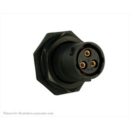 1 pcs - Souriau Circular Connector, 3 Contacts, Panel Mount, Plug, Female, IP68, IP69K, UTS Series