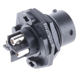 1 pcs - Souriau Circular Connector, 4 Contacts, Panel Mount, Plug, Female, IP68, IP69K, UTS Series