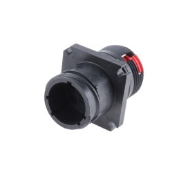1 pcs - Souriau Circular Connector, 9 Contacts, Flange Mount, Plug, Male, IP68, Clipper Series