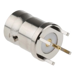 1 pcs - RS PRO, jack PCB Mount BNC Connector, 50Ω, Through Hole Termination, Straight Body